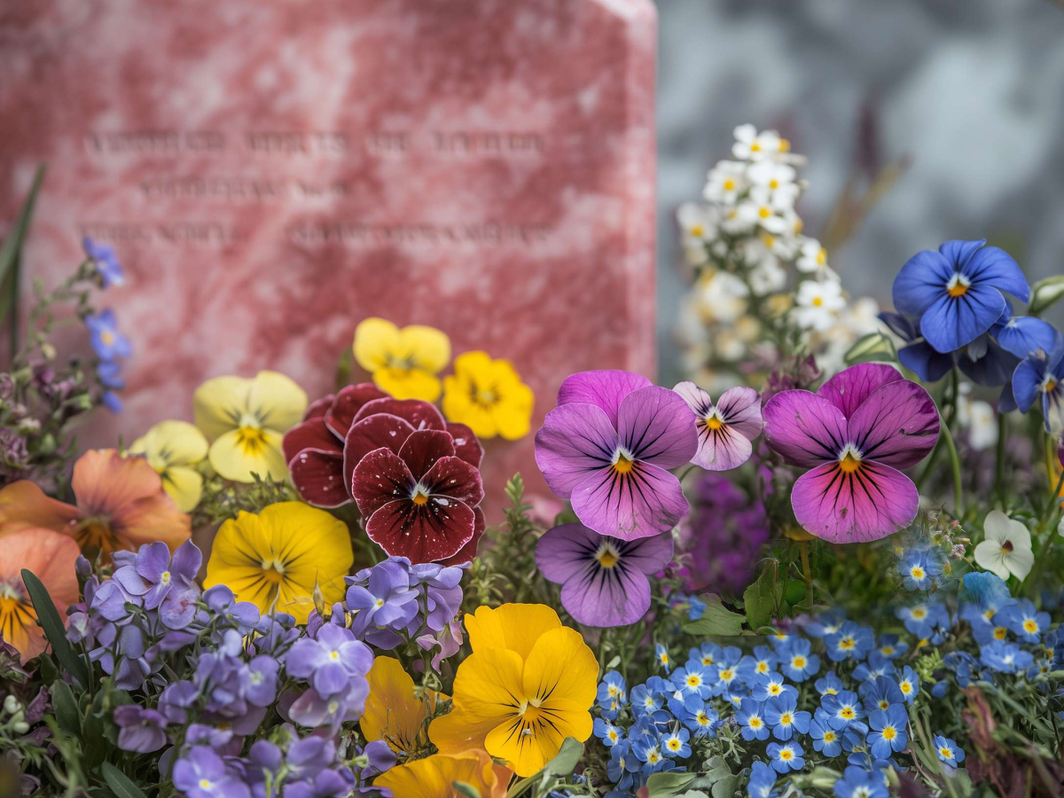 Gärtnerin bindet Blumen